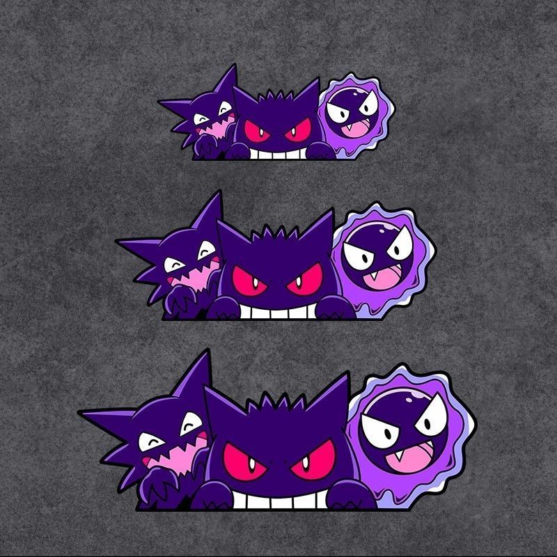 Cosplay Prop Book - Stiker Mobil Anime Pokemon Gengar yang