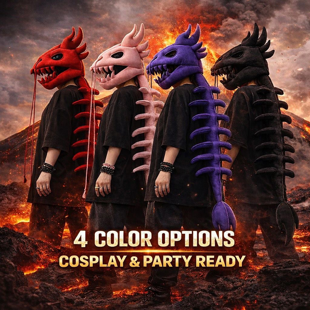 Topi Kepala Dinosaurus Berbulu - Cosplay Prop Pattern ulasan dan harga