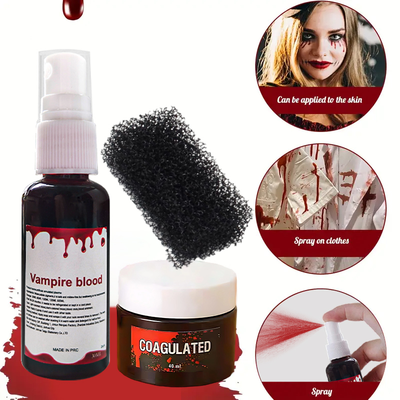 Kit Riasan Darah Palsu Hallowe - Body Paint Sfx ulasan dan harga