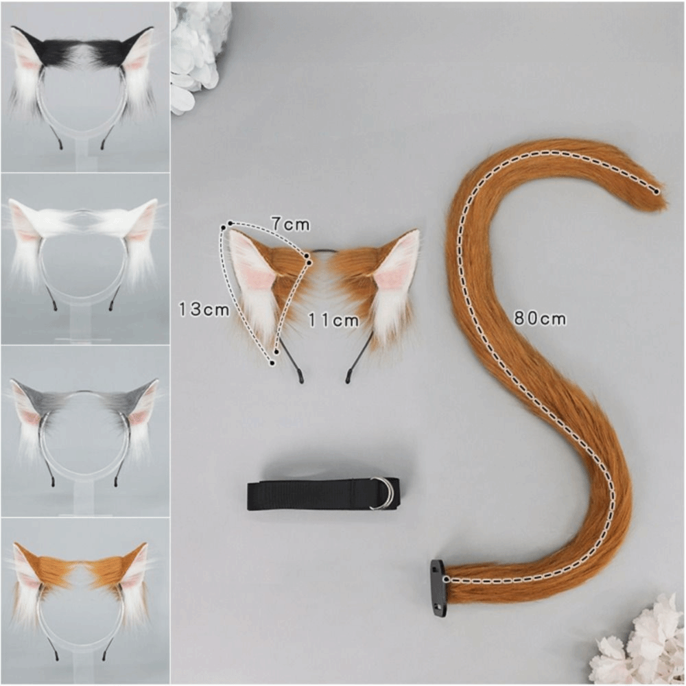 Set Bando Kuping Kucing Realis - Cosplay Prop Kit ulasan dan harga