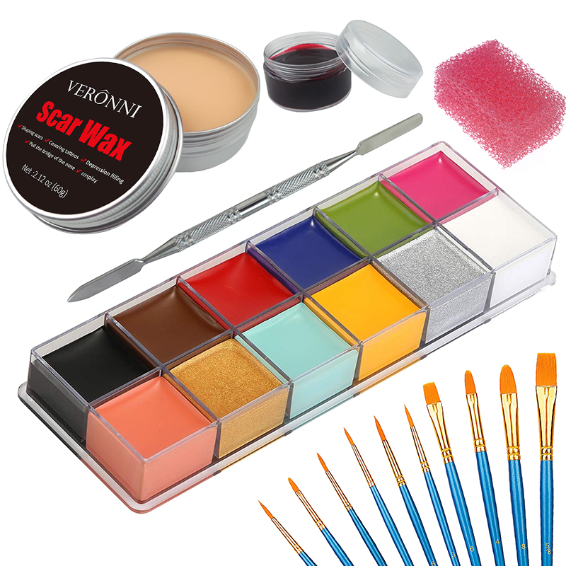 SFX Kit Makeup 12 warna cat tu - Body Paint Sfx ulasan dan harga