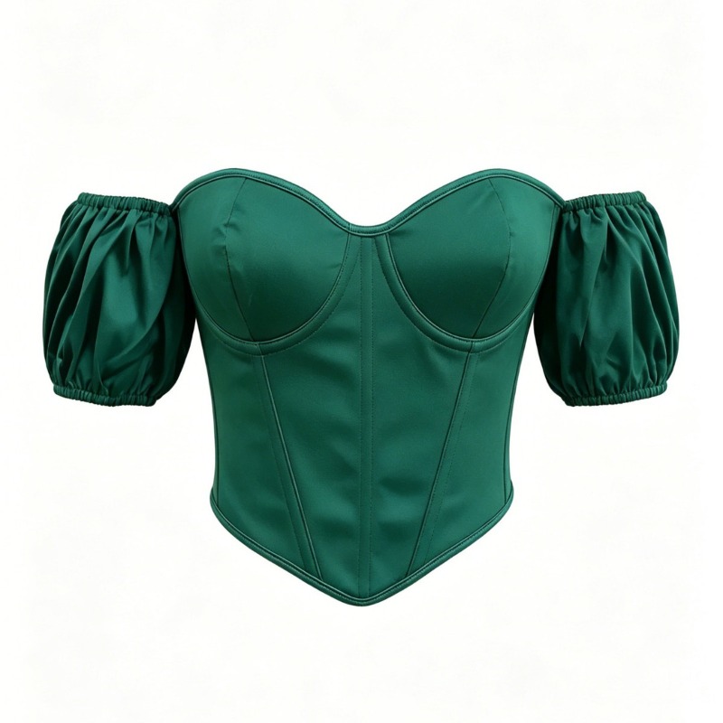 Atasan Korset Satin Hijau Seks - Boning Corset Steel ulasan dan harga
